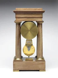 Relógio decimal, c.1798-1805 (pinho, latão e esmalte)