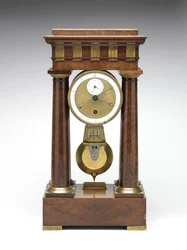 Relógio decimal, c.1798-1805 (pinho, latão e esmalte)