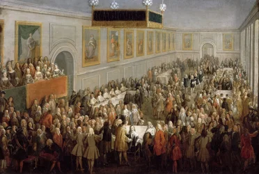 Banquete oferecido após a coroação de Luís XV no Palácio Arquiepiscopal de Reims, 25 de outubro de 17