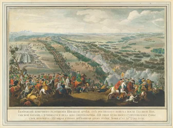 A Batalha de Poltava em 27 de junho de 1709, depois de 1724.