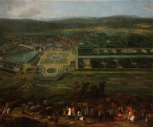 Vista do Château de Fontainebleau, 1718-1725