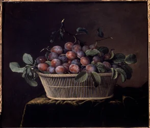 Pintura Cesta de Ameixas de Pierre Dupuis