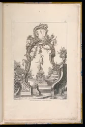 Cartouche e fonte com Vênus e Amor