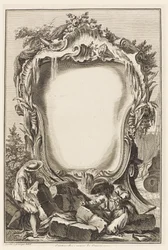 Cartucho para Comércio (Cartucho Rodeado por Elementos do Comércio Naval)