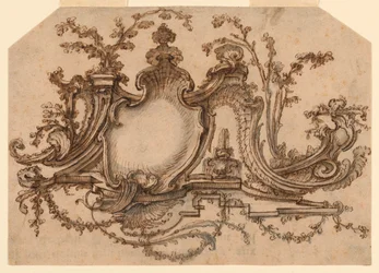 Design para Decoração de Painel com Ornamento Rocaille