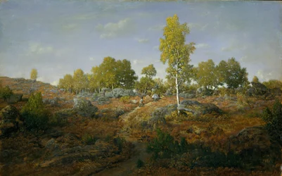 Um caminho entre as rochas, c.1861 (óleo sobre madeira)