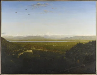 Vista do Mont Blanc, vista de La Faucille, c.1865 (óleo sobre tela)