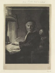 Retrato do mestre da escrita Lieven Willemsz. van Coppenol: placa pequena
Recueil de quatre-vingt-cinq estampes originales (título da série)