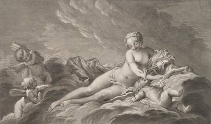 Vênus dando néctar a Cupido, século 18.