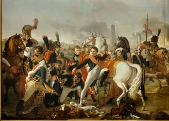 Napoleão I, feridas em frente de Regensburg, é tratado pelo cirurgião Yvan, 23 de abril