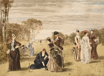 O jogo de croquet, 1874.