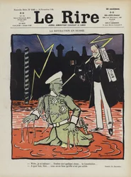 Revolução na Rússia. Ilustração para Le Rire