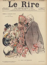 O brinde de Bismarck. Ilustração para Le Rire