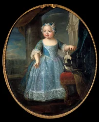 Retrato de Louise Marie, da França (1728-1733), de Madame, terceira filha de Luís XV Pintura de Pierre Gobert (1662-1744) Sol do século XVIII. 1,08 x 0,88 m.