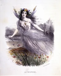 Fée: La sylphide - em "Les femmes mythologiques", de Mery e Foelix, doente. de G. Staal, ed. de Gouet