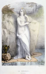 La Korrigan, fada bretonne - em "Les femmes mythologiques", de Mery e Foelix, doente. de G. Staal, ed. de Gouet