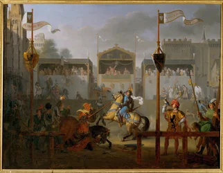 Um torneio no século XIV (pintura sobre tela)