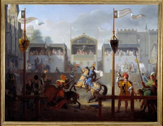 Um torneio no século XIV. Pintura de Pierre Henri Revoil (1776-1842)