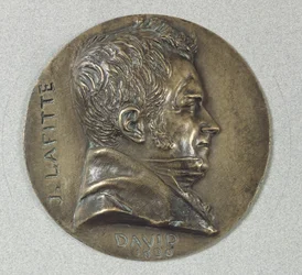 Medalhão com um retrato de Jacques Lafitte (1767-1844) 1830 (metal)