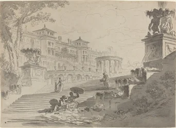 Fantasia na Villa Medici com Fontes