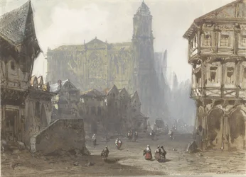 A Praça do Mercado Velho em Rouen