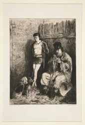 Dois homens e dois cães (