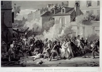 Defesa de uma barricada durante a Revolução de Julho (29 de Julho