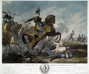 The Continence of Eugene de Beauharnais (1781-1824) - Martinet, Pierre (1781-?) - ca 1814 - Aquatint - 34,8x42 - Colecção Privada