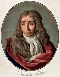 Retrato de Jean de La Fontaine (Lafontaine) (1621-1695), poeta francês gravado por Pierre Michel Alix (1762-1817) por Ambroise Louis Garnerey (1783-1857)