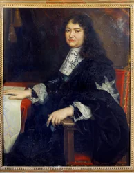 Retrato de Michel Le Tellier, Marquês de Louvois (1641-1691) Pintura de Pierre Mignard (1612-1695) Reims do século XVII, Musee des Beaux Arts