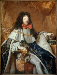 Retrato de Philippe Duque de Orleans (1640-1701), de Monsieur, irmão de Luís XIV. Pintura de Pierre Mignard (1612-1695)