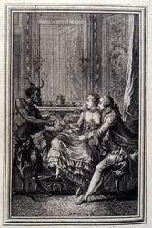 La Thing impossible - in "Tales et nouvelles en vers" de Jean La Fontaine. 1776. Ilustração de P.P. Choffard.