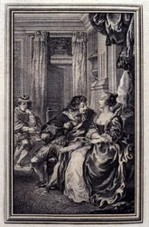O Magnífico - em "Contos e contos em verso", de Jean La Fontaine. 1776. Ilustração de P.P. Choffard.