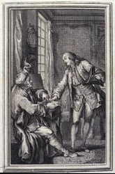 Les confeux indiscrets - em "Contos e contos em verso" de Jean La Fontaine. 1776. Ilustração de P.P. Choffard.