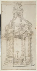 Arquitetura: "Projeto Altar e Badalquin" (desenho)