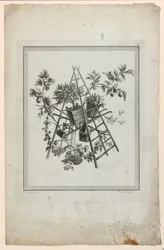 Troféu com Instrumentos de Jardinagem, Placa 2 da "Suíte de Diferentes Atributos, Troféus e Grupos de Flores", Suíte II