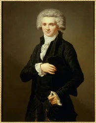 Retrato de Maximiliano de Robespierre (1758-1794) convencional no vestido de deputado do Terceiro Estado. Pintura de Pierre Vigneron (1789-1872) Ec. Fr.