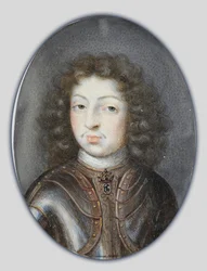Miniatura de Charles XI, rei da Suécia, c.1675-80 (guache)