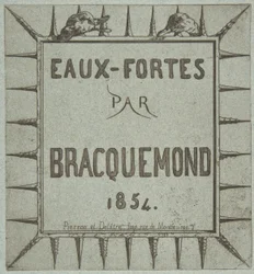 Água-forte de Bracquemond, 1854.