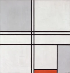 Composição (Nº 1) Cinza-Vermelho