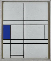 Composição (n.º IV) branco-azul