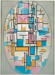 Composição em Oval com Planos de Cor 1 (óleo sobre tela)