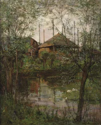 Palheiro com salgueiros, c.1897-98 (óleo sobre tela)