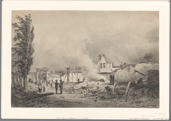 Ruínas de Bodegraven após o incêndio de 31 de maio de 1870