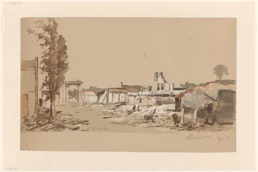 Ruínas de Bodegraven após o incêndio de 31 de Maio de 1870