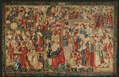 A parábola dos trabalhadores da vinha, c.1500 (tapeçaria)