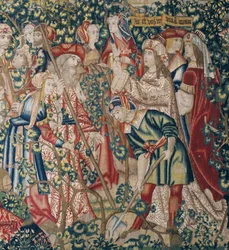 A parábola dos trabalhadores da vinha, c.1500 (tapeçaria)
