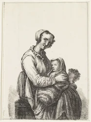 Mãe com bebé e criança de colo