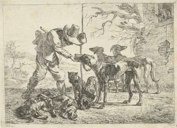 Caçador com sete cães
Vários animais (título da série)