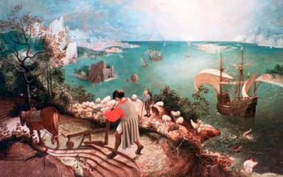 Paisagem com a queda de Ícaro, c. 1555